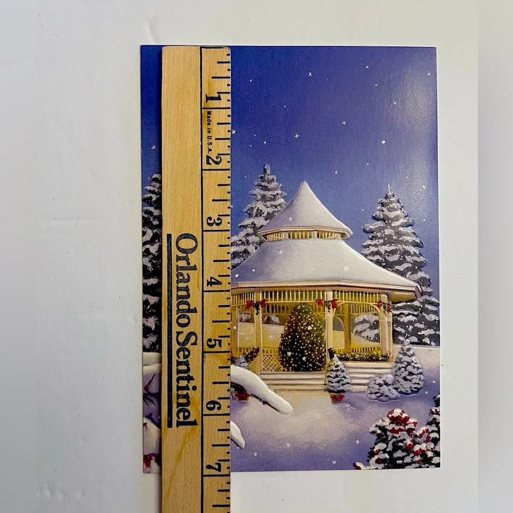 Fifteen Vintage Christmas Cards with Snowy Scene & 2 Cardinals by Festive Gazebo